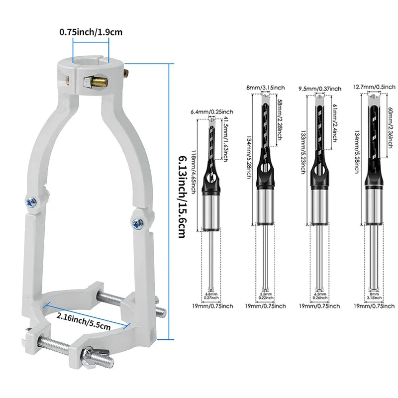 Quadratische Loch Bohrer Adapter Bohrer Befestigungs Halterung Professionelle Befestigung Joint Mortiser Bit für Holzbearbeitung Werkzeuge