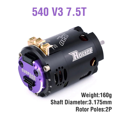 Surpass Hobby Rocket 540 V3 Brushless Motor 5.5T 6.5T 8.5T 10.5T 13.5T 21.5T For Modified Competition 1/10 1/12 F1 RC Drift Car.