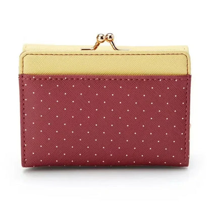 Sanrio Hello Kitty Bag Kawaii Cinnamoroll My Melody Kuromi Casual Fashion PU Leather Wallet Cute Folding Card Bag Birthday Gifts.