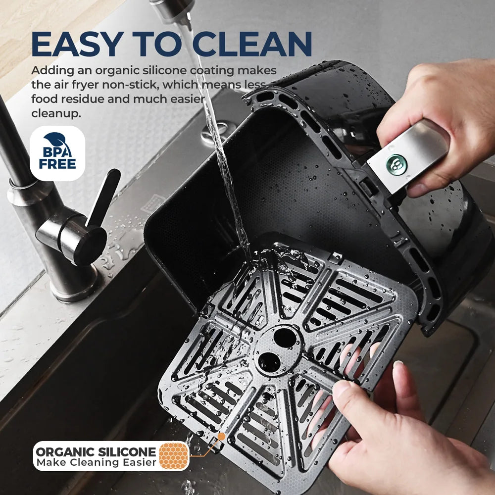 5L Air Fryer, Electric Hot fryer Oven Oilless Cooker with Touch Control & Nonstick Basket & Visible Window, Family Size.