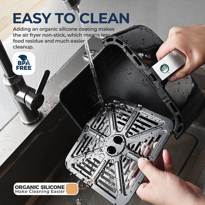 5L Air Fryer, Electric Hot fryer Oven Oilless Cooker with Touch Control & Nonstick Basket & Visible Window, Family Size.