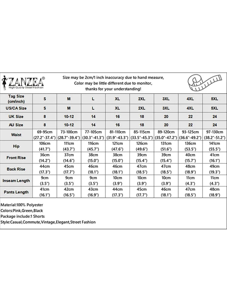 ZANZEA Women Summer Sports Shorts Korean Fashion Culottes 2025 Solid Casual Culotte Pant Elastic High Waist Shorts Streetwear.