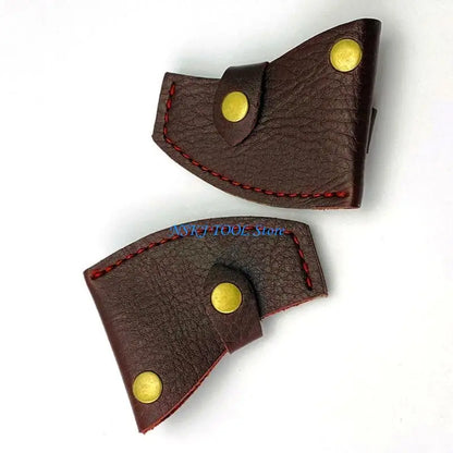 L8RC -Lederachsen Kopfabdeckung mit Knopfklammetaille Hütte Hülle Achsen Kopfhülle