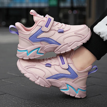 Girl's Fashion Sneakers Lovely Girls Sneaker Outdoor Breathable Mesh Flat Sport Shoes Kids Casual School Walking Shoe Antislip.