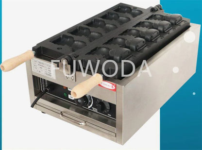 Customizable Electric 110V/220V Non-sticking Stainless Steel Dinosaur Waffle Making Machine Open Mouth Taiyaki Waffle Machine.