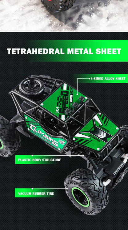 Remote Control Truck Car All Terrain Off Road Alloy RC Cars Buggy Drift Racing Toy Rechargeable Sturdy Gift for Kids Boys.