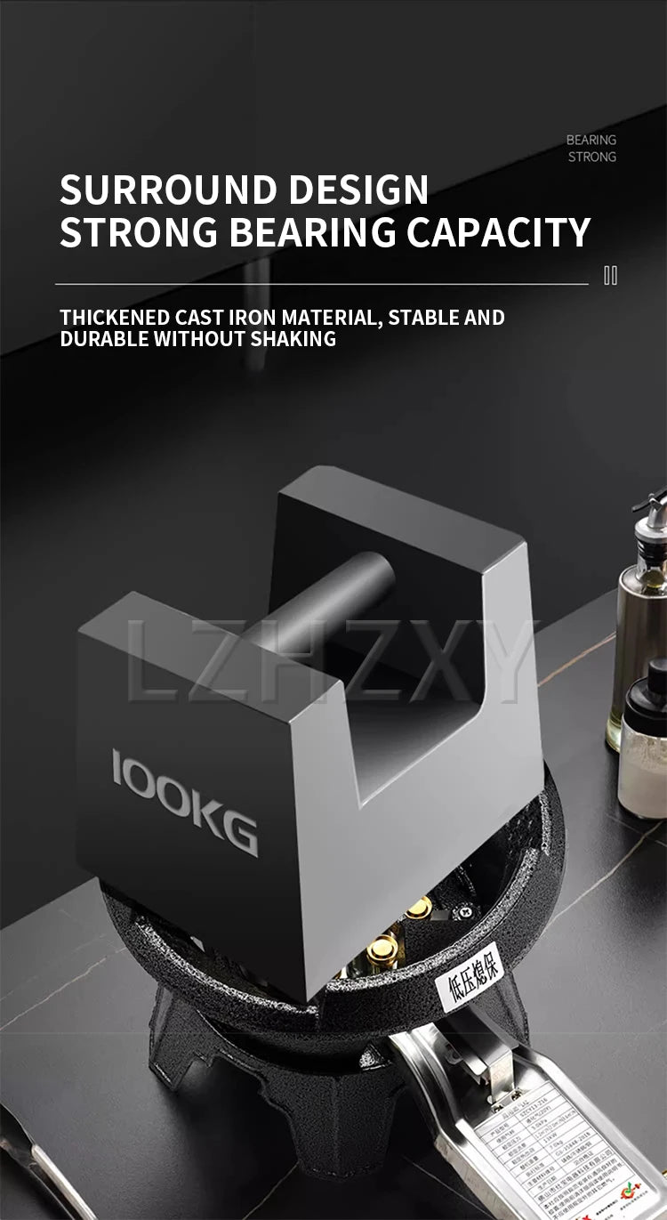 Low-pressure Fierce Fire Gas Stove Commercial Single-hole Liquefied Gas Burner for Hotel Restaurant Energy-saving Gas Cooktop.