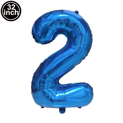 Blauer Ballon mit großen Zahlen, 32 Zoll, 0, 1, 2, 3, 4, 5, 6, 7, 8, 9, Geburtstag, Bachelorette-Luftballons, Figur, Golob-Party-Ballon-Dekoration.