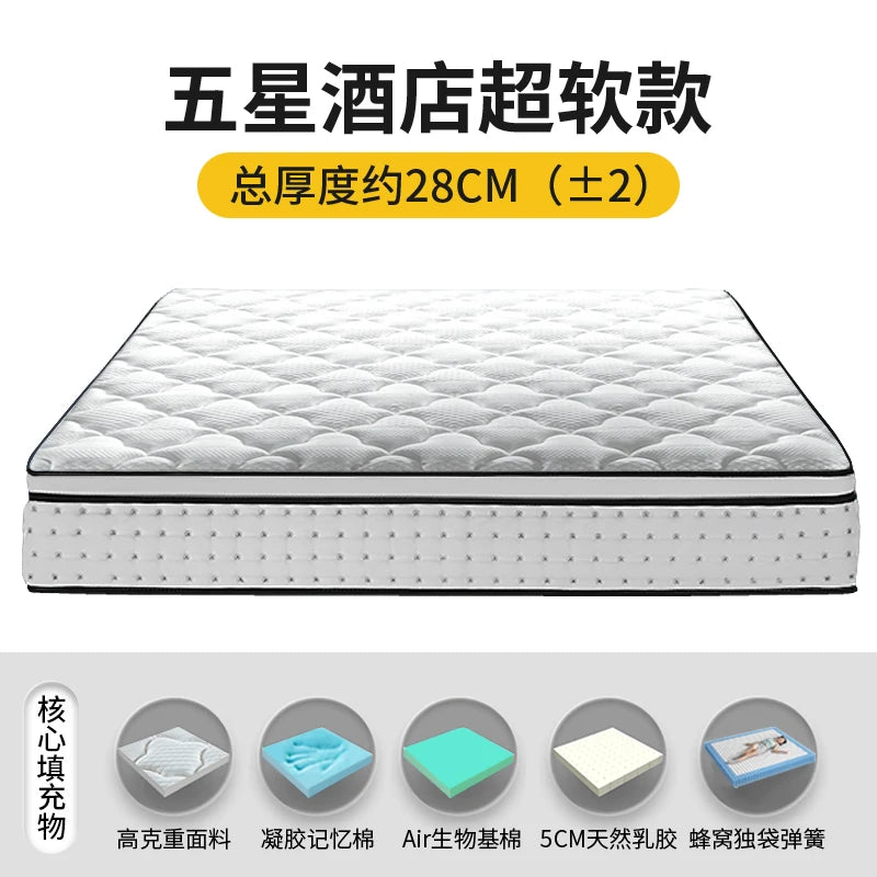 Naturlatex-Matratze 180 x 200 feste Luftmatratze King Double Colchones De Cama Cochao Casal Möbel für Schlafzimmer