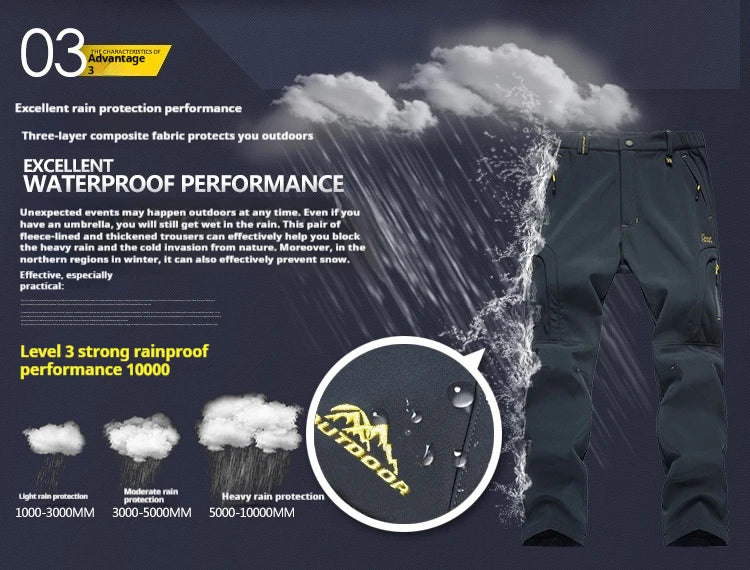 2025 New Trendy Two Wear Outdoor Windproof and Waterproof Tactical Pants for Men and Women Climbing Work Pants.