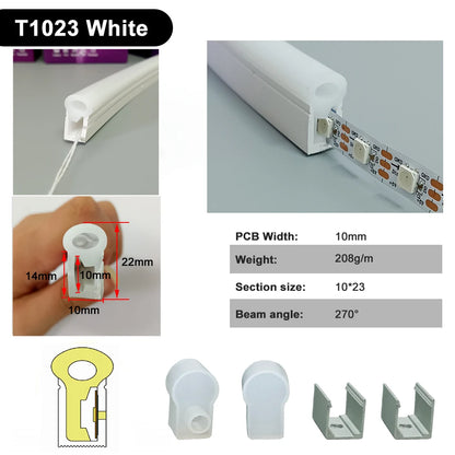 IP67 Waterproof Led Neon Silicone Flexible Cover Tube Suitable For WS2812B WS2811 5050 RGB 5mm 8mm 10mm 12mm PCB Light Strip