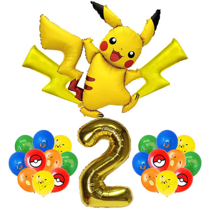 Pokemon Geburtstag Party Dekoration Neue Ligntning Pikachu Ballon Kid Event Liefert Einweg Geschirr Banner Hintergrund Platte