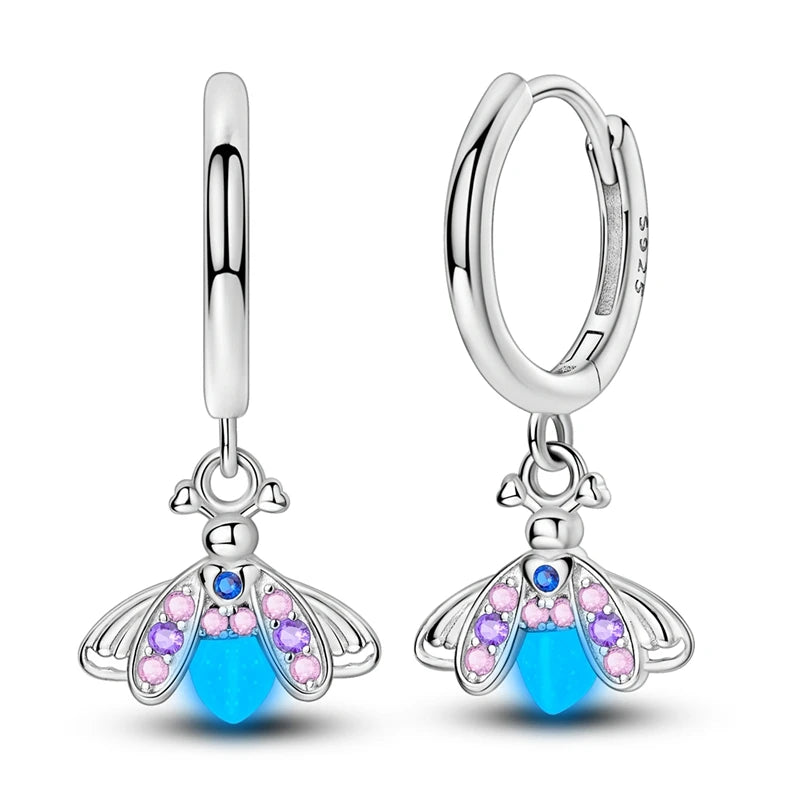 2025 New 925 Sterling Silver Hoop Earrings Flowers Zircon Drop Earrings Stud For Woman Fine Birthday Wedding Party Jewelry Gifts