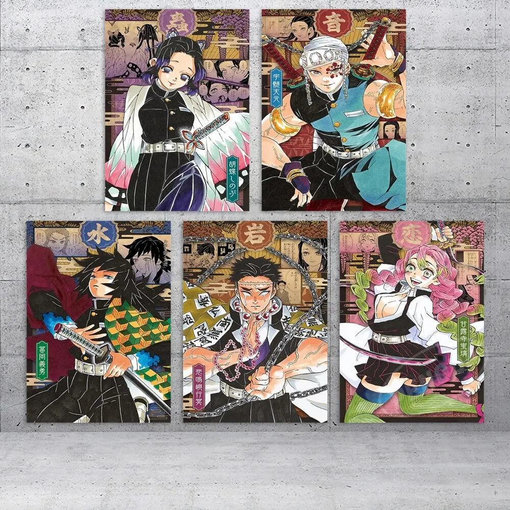 Modern Anime Canvas Wall Art  Demon Slayer Shinazugawa Sanemi Poster  Modular Home Decor for Living Room  Printed Painting.