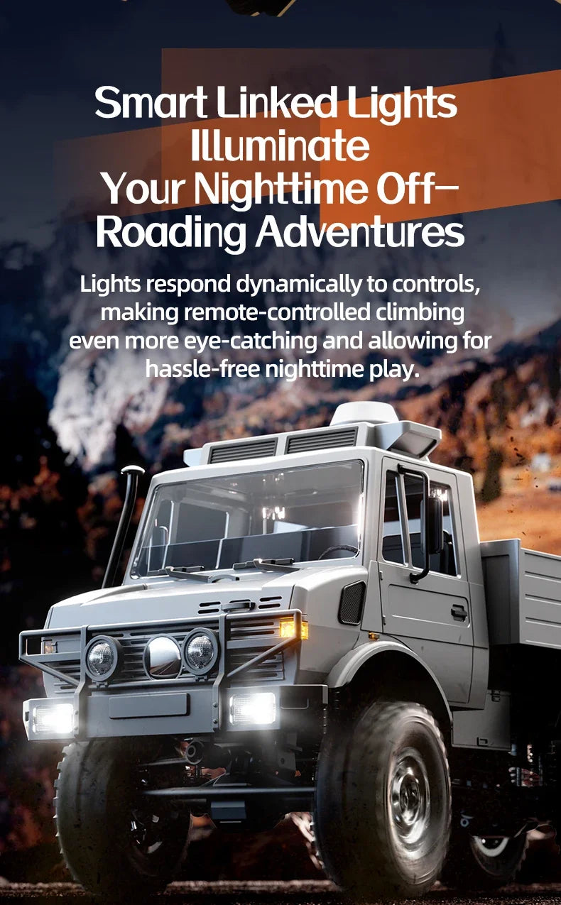 C8823 6WD RC Car 1/18 Off-road Remote Control Vehicle 2.4G High Speed Climbing Transport Rescue Crawler Model Toys for Children.