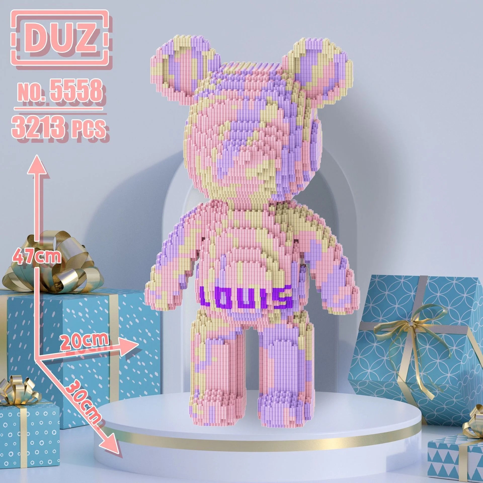 Oversized Violents Bear Building Blocks Assembled Toys DIY Adult Educational Children's Toys Birthday Gift Model Dolls Toys.