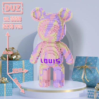 Oversized Violents Bear Building Blocks Assembled Toys DIY Adult Educational Children's Toys Birthday Gift Model Dolls Toys.