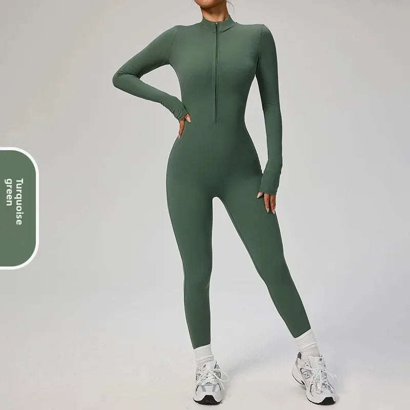 Tianyi High-Intensity Fitness Long-Sleeve Yoga Bodysuit Sensation Tight-Fitting Sportswear for Women Made in China
