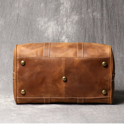 Vintage Herren Rindsleder Business Kurzstrecken tragen Handgepäck taschen große Kapazität Reisetasche einfache Umhängetaschen.