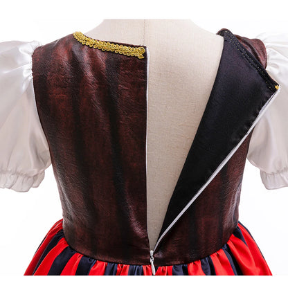 Halloween Mädchen Piraten Kleid Cosplay Karneval Party Piraten Rollenspiel Anzug Mit Kopftuch Kinder Bühne Leistung Kleidung