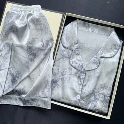 Zweiteiliges Pyjama-Set mit Kirschdruck, Sommer-Pyjama mit künstlichem Fleck, modische Heimkleidung, lässige Damen-Shorts und Top-Set, Pyjama.