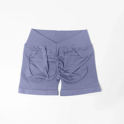 Short Gym Woman V Waist High Waist Fitness Training Yoga Clothing Running Butt Lifting Workout Leggings Cycling Sports Shorts.