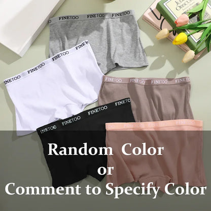 4Pcs Women Cotton Boxers Underwear Seamless Ice Silk Shorts Solid Color Ladies Soft Boyshorts Plus Size Cotton Boxers M/L/XL.