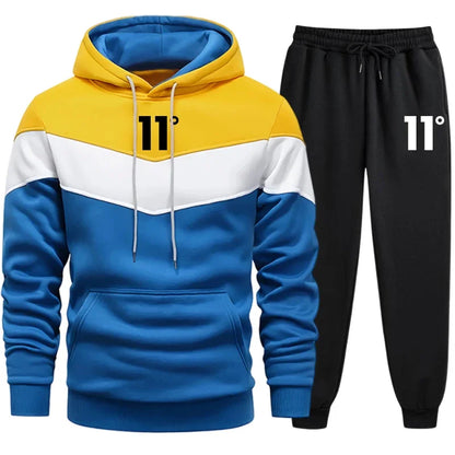 2025 herbst Winter Fleece Dicke Warme Männer der Trainingsanzug Hoodies + Hosen 2Pcs Sets Anzug Sportswear Trend Mode Hip hop Männer Kleidung.
