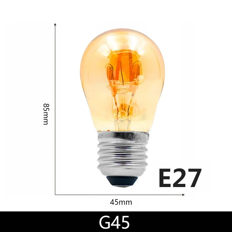 E14 E27 Spirale Licht G80 G95 G125 LED Glühlampe 220V 4W 2200K Retro Vintage Lampen dekorative Beleuchtung dimmbare Edison Lampe