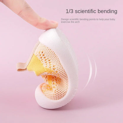 Baby Walking Shoes Summer 2025 New Soft Sole Breathable Mesh Stay-On Anti-Slip Sock Shoes for Infant Boys Girls.