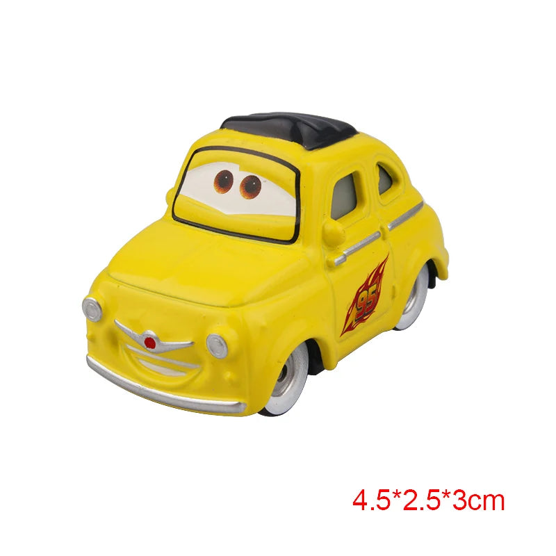 Disney Pixar Cars 2 3 Lightning McQueen Race Div Fritter Miss Tractor Frank 1:55 Diecast Metal Alloy Model Car For Kid Xmas Gift