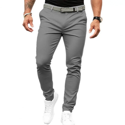 Männer Einfarbig Anzug Lange Hosen Mid-rise Schräg Taschen Zipper Fly Slim Fit Business Büro Hosen Feine Nähen hosen Arbeitskleidung