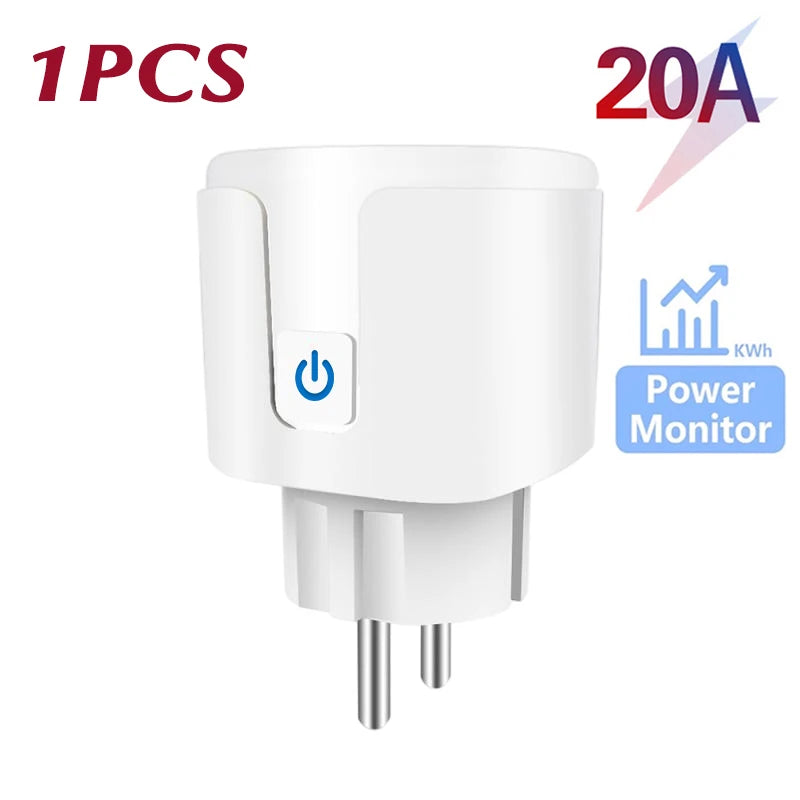 Smart Plug WiFi Buchse EU 16A/20A Mit Power Monitor Timing Funktion Tuya Smart Leben APP Steuerung Funktioniert mit Alexa Google Hause