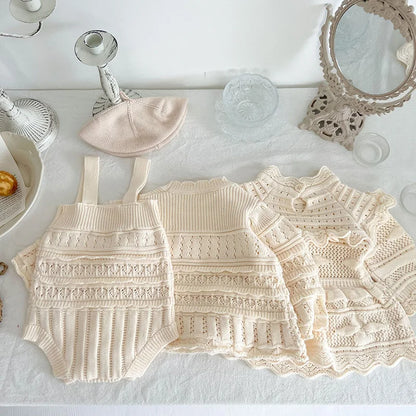 MILANCEL 2023 Baby-Bodys, gestrickt, für Kleinkinder, Mädchen, Kleidung, Kleinkinder, einteilig, Jungenkleidung