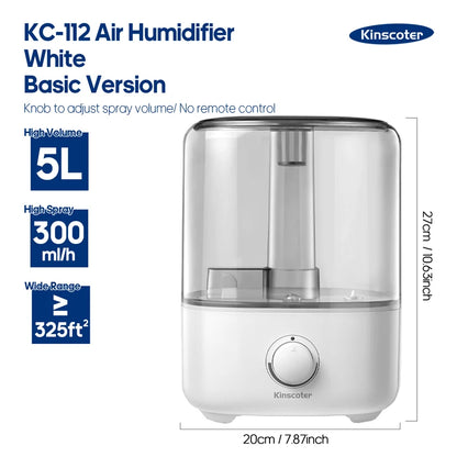 KINSCOTER 3L Air Humidifier Professional Large Capacity Home Humidifier Plant Mist Aroma Diffuser with Remote Control Timer.
