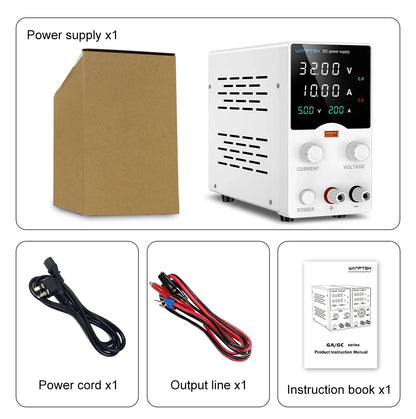 Wanptek Laboratory Power Supply 30V 5A 30V 10A 60V 5A 120V 3A Encoder Adjustment with USB Fast Charging Lab DC Power Supply.