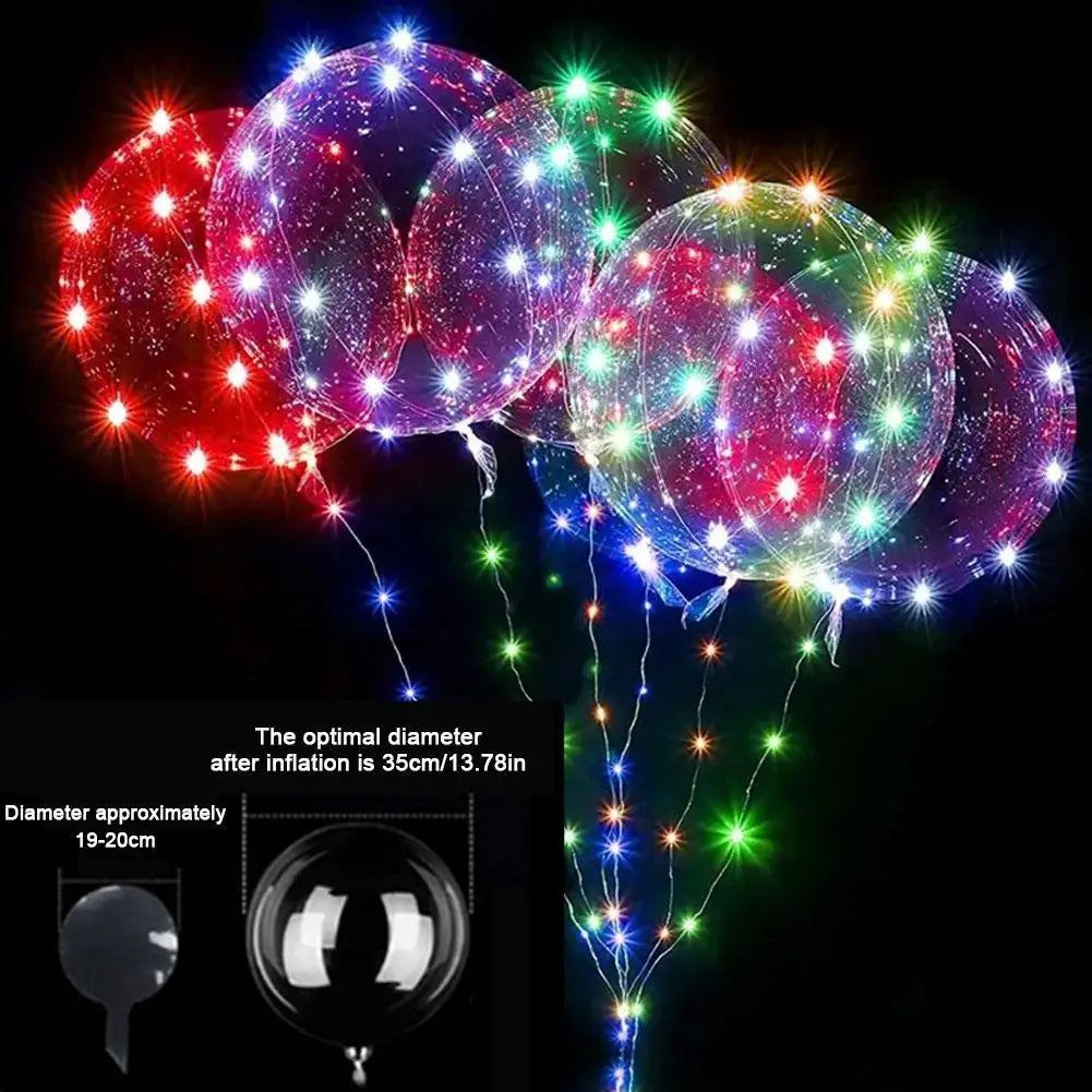 6 stücke 3 satz Transparent Party Glow Bobo Led Ball Leuchten Ballons Hochzeit Blase Ballon Hochzeit Geburtstag Dekoration einzigen.
