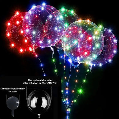 6 stücke 3 satz Transparent Party Glow Bobo Led Ball Leuchten Ballons Hochzeit Blase Ballon Hochzeit Geburtstag Dekoration einzigen.