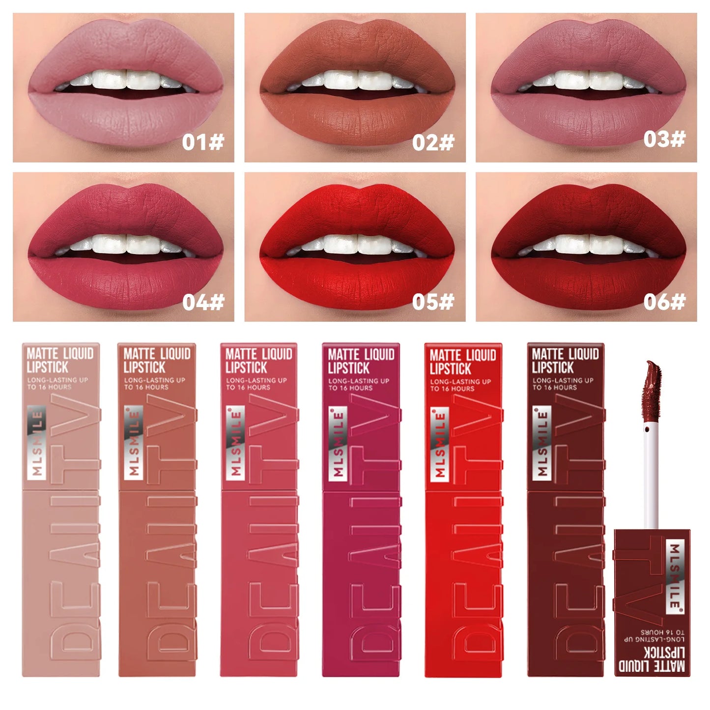 6 Colors Nude Matte Lip Gloss Waterproof Lasting Lipstick Not Fading Sexy Nude Red Pink Velvet Liquid Lipsticks Makeup Cosmetic.