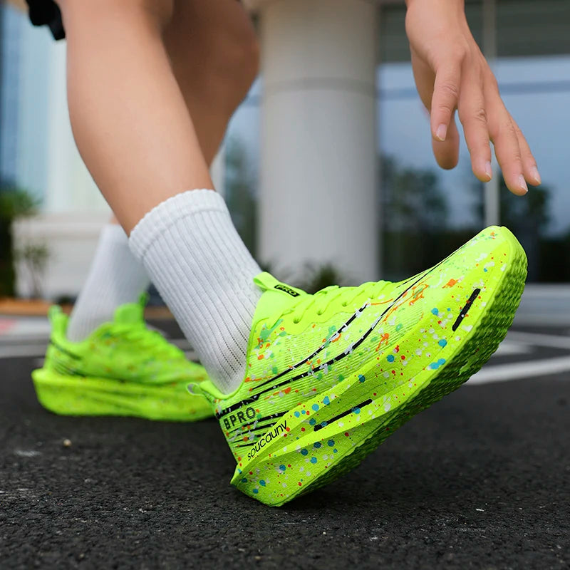 Supercritical E-TPU Marathon Running Shoes Men Women High-quality Road Jogging Shoes Light Comfy Sneakers Mesh Training Shoes.