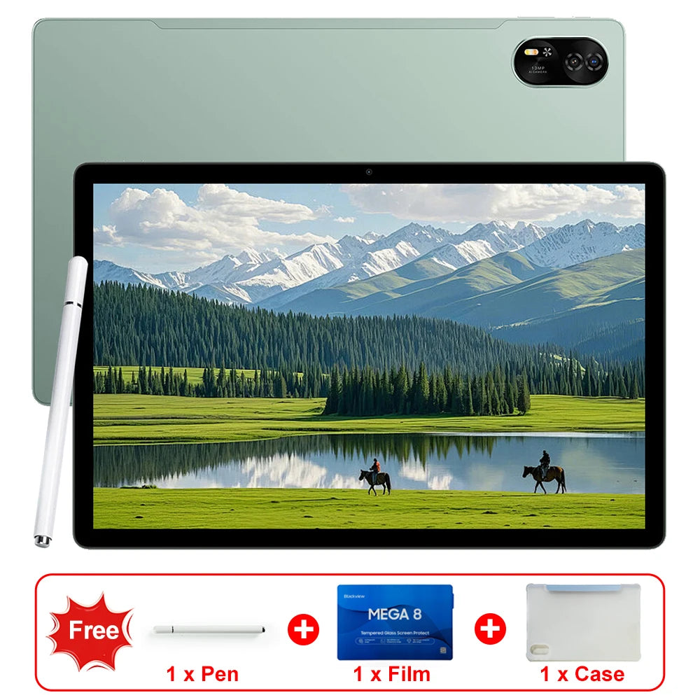 Blackview Mega 8 [No EU Charger] Tablet 11000mAh 13" FHD Display 36GB+512GB 50MP+13MP+0.08MP Android 15 90Hz 2K Dual SIM 4G 1080P
