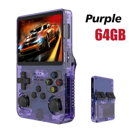 Open Source R36S Retro Handheld Video Game Console Linux System 3.5 Inch IPS Screen Portable Pocket Video Player 64GB 128G Games.