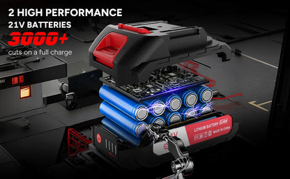 Professionelle Elektrische Gartenschere 25mm 2*1500mAh,2* 21v Lithium-Wiederaufladbar Akku Astschere, Rosenschere