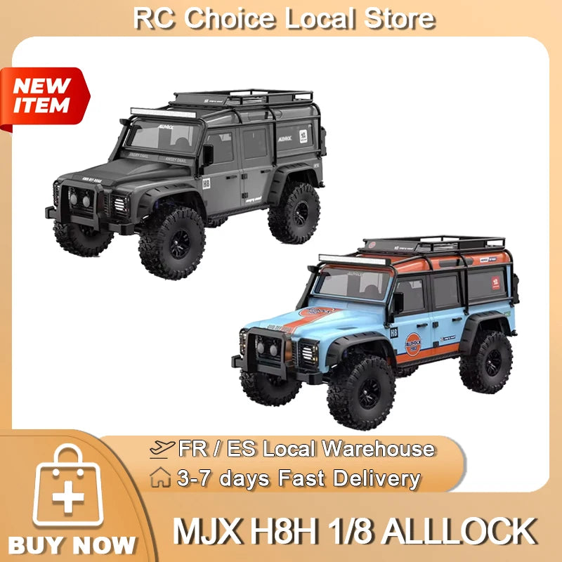 MJX in stock 1:8 Foc Westward H8h Defender Brushless 3s Off-road Differential Lock Remote Control Climbing Model Car Toy Gift.