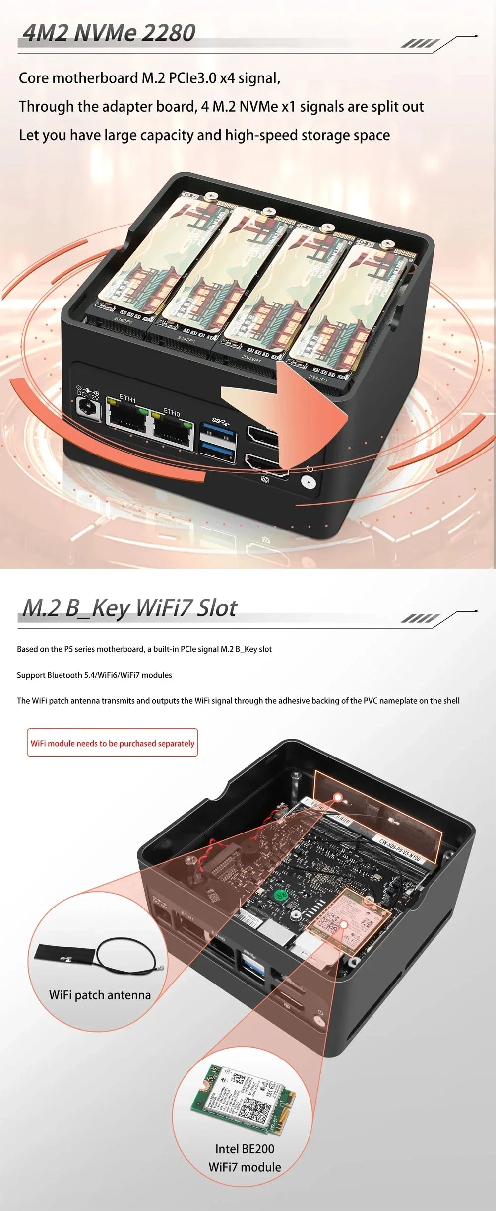 Mini PC Ιntel 12th Alder Lake-i3-N305 N100 Computer Windows 11 Pro Linux Ubuntu Dual LAN Home/Office Development NAS Computer.