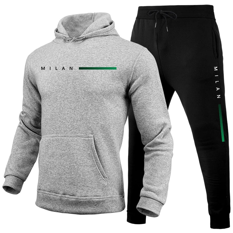2025 Hot Sale Men's Hooded Sweatshirts Jogger Pants Autumn Winter Daily Casual Sports Jogging Suit Home Outdoor Hoodie Tracksuit.