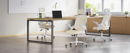 WOLTU Ergonomischer Netz-Bürostuhl, anhebbarer Gaming-Stuhl mit Kopfstütze, verstellbare Lordosenstütze, drehbarer Computerstuhl mit hoher Rückenlehne