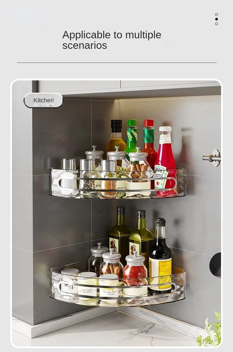 2PCS Badezimmer Regale Küche Lagerung Organizer Kunststoff Shampoo Rack Dusche Regal Bad Zubehör Kein Bohrer Regal