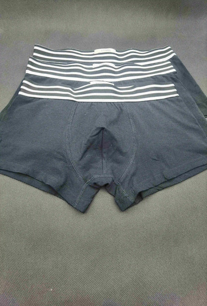 3pcstopmen's Baumwolle Boxer Unterwäsche Herrenmode Streifen gürtel einfarbige Unterhose ultra weiche bequeme Atem männliche Höschen Shorts