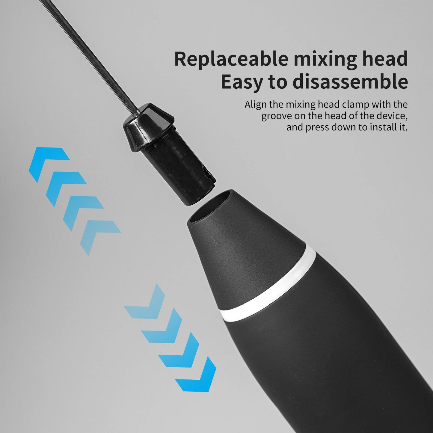 Powerful Milk Frother Wand Mini Handheld Milk Frother Whisk Rechargeable Drink Mixer for Coffee Lattes.